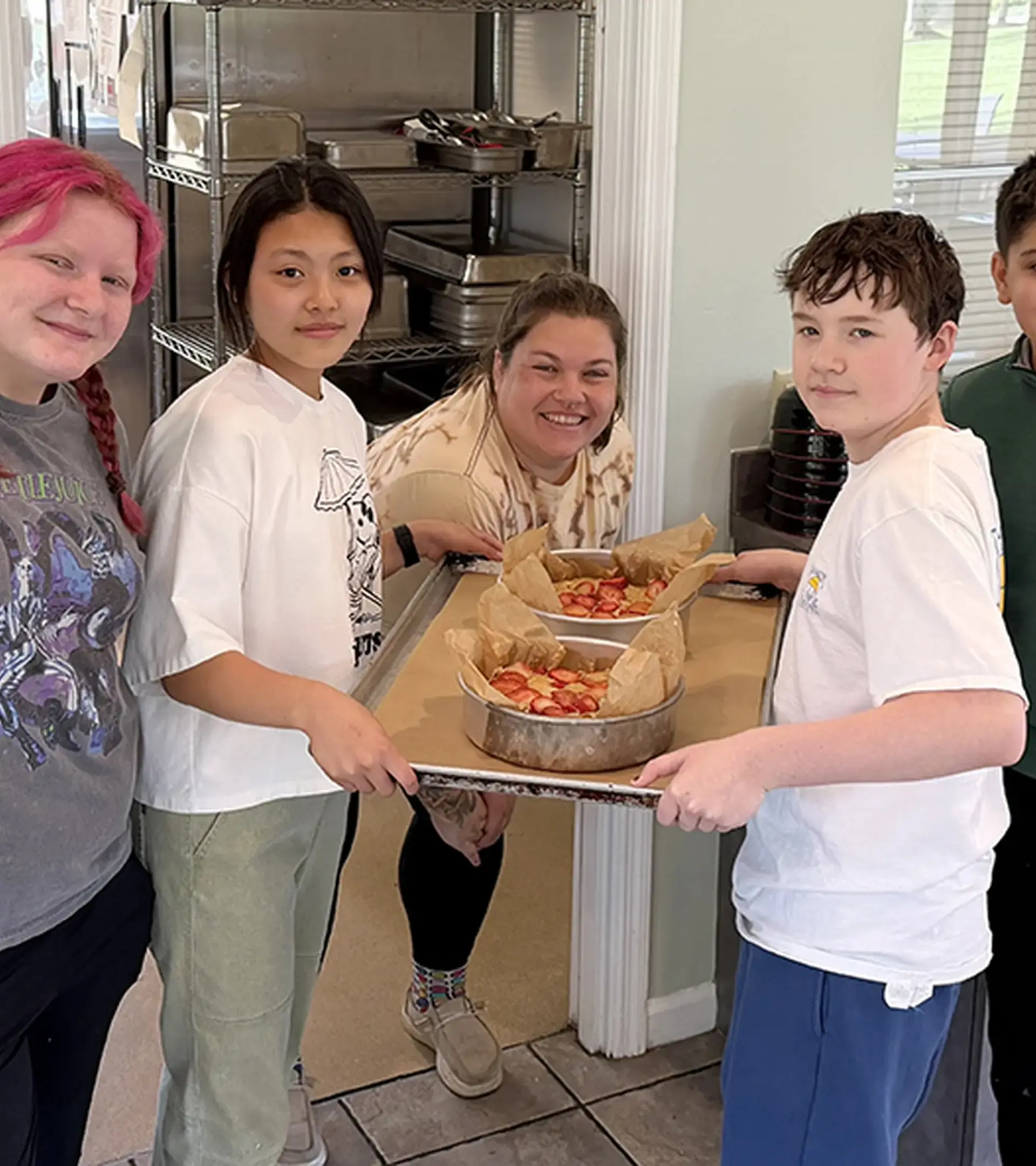 Middle school students learning at Thomas Jefferson School
