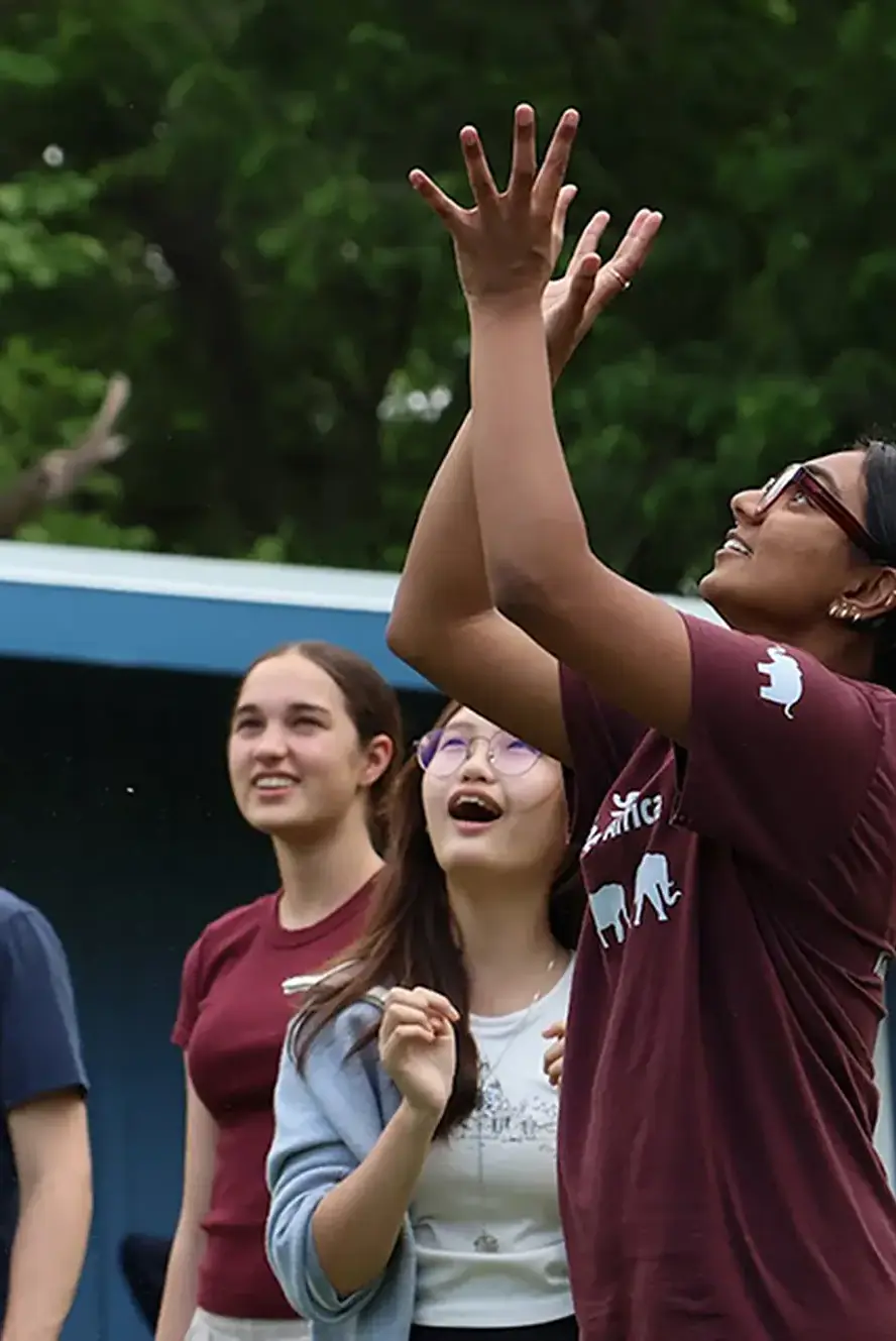 Day and boarding students enjoy the outdoors on the TJ campus.