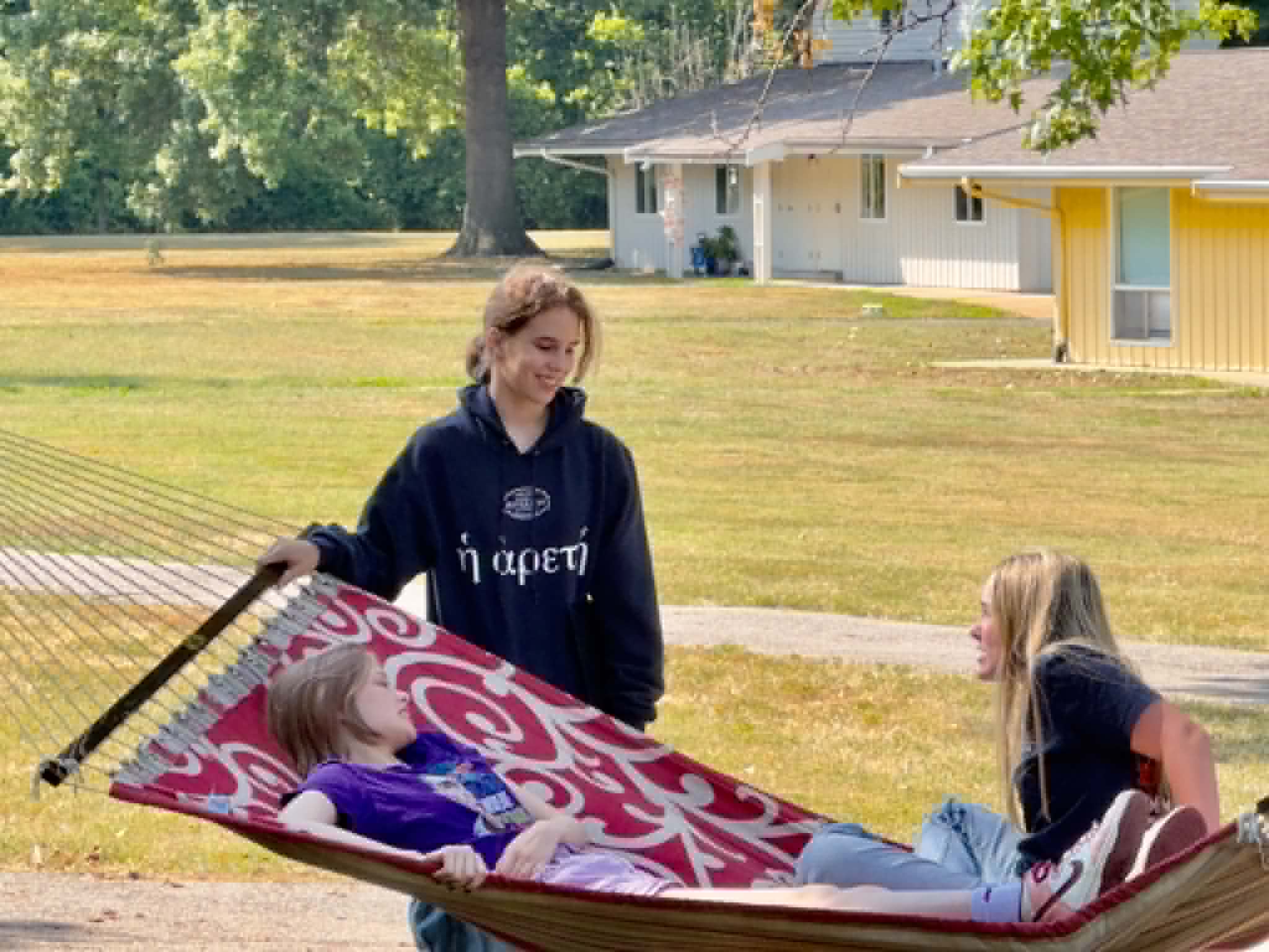 TJ students spending time together between activities