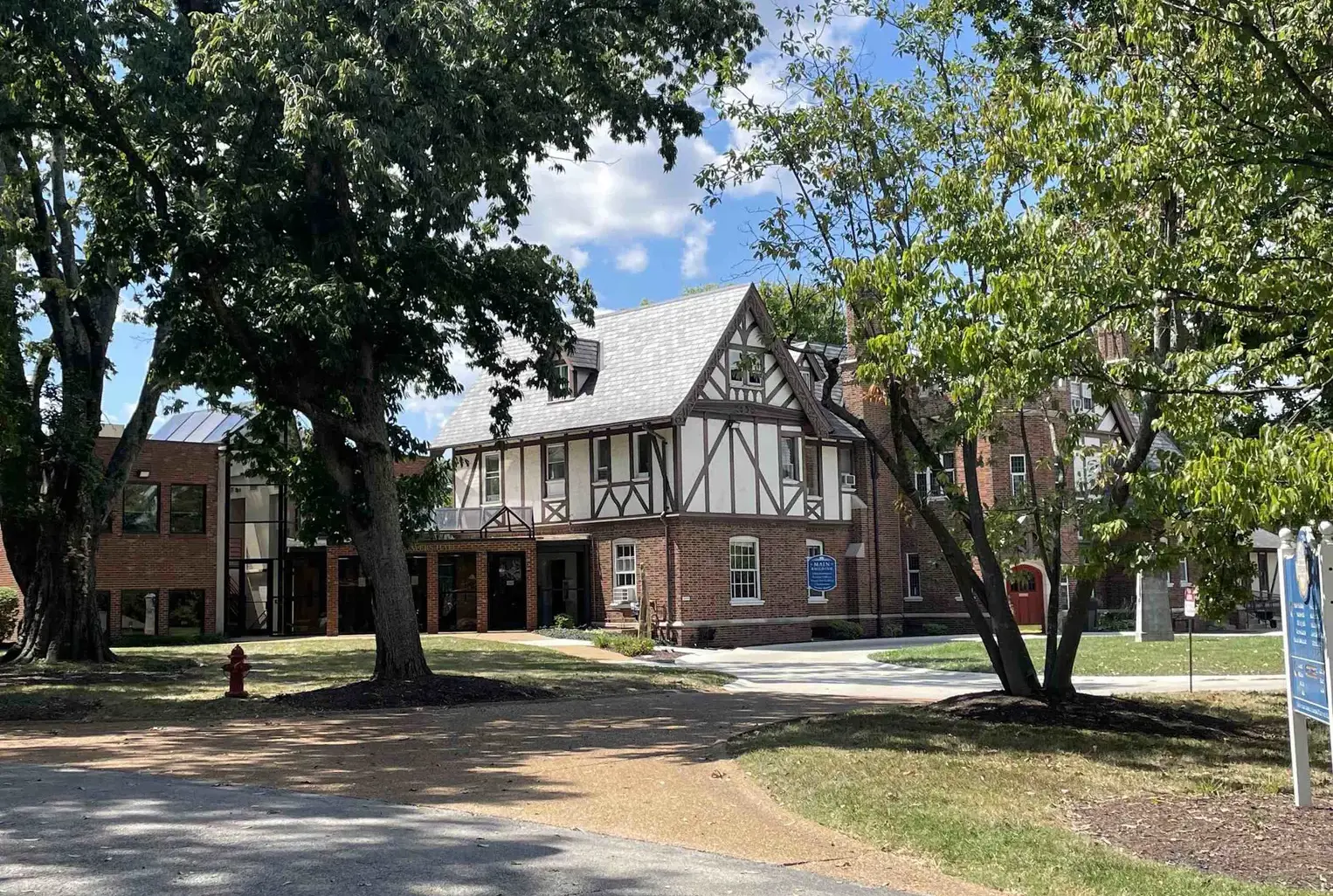 Exterior shot of main school building
